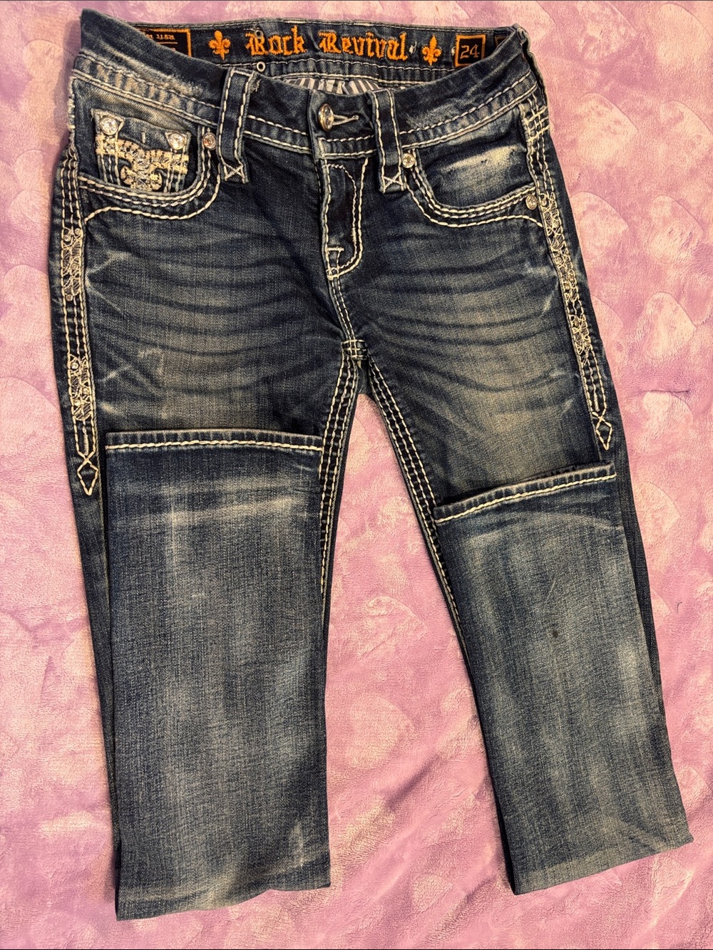 Rock Revival size 24 straight leg jeans, style Berry.